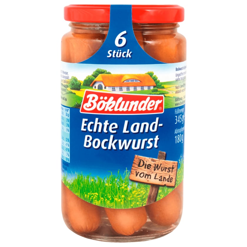 Böklunder Echte Land-Bockwurst 180g